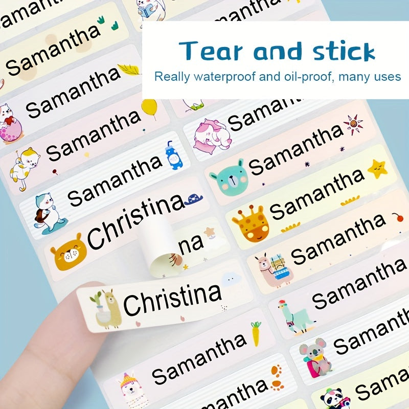 Transparent Custom Name Sticker Waterproof Personal Office Supplies
