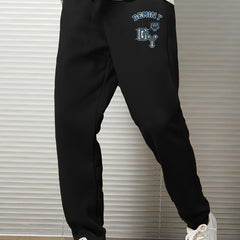 Men's Alphabet Print Casual Sweatpants for Spring Fall