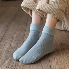 5 Pairs Winter Warm Snow Socks Fleece Crew Socks