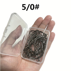 30pcs High Carbon Steel Fishing Hooks Barbed for Soft Worm Bait Tackle