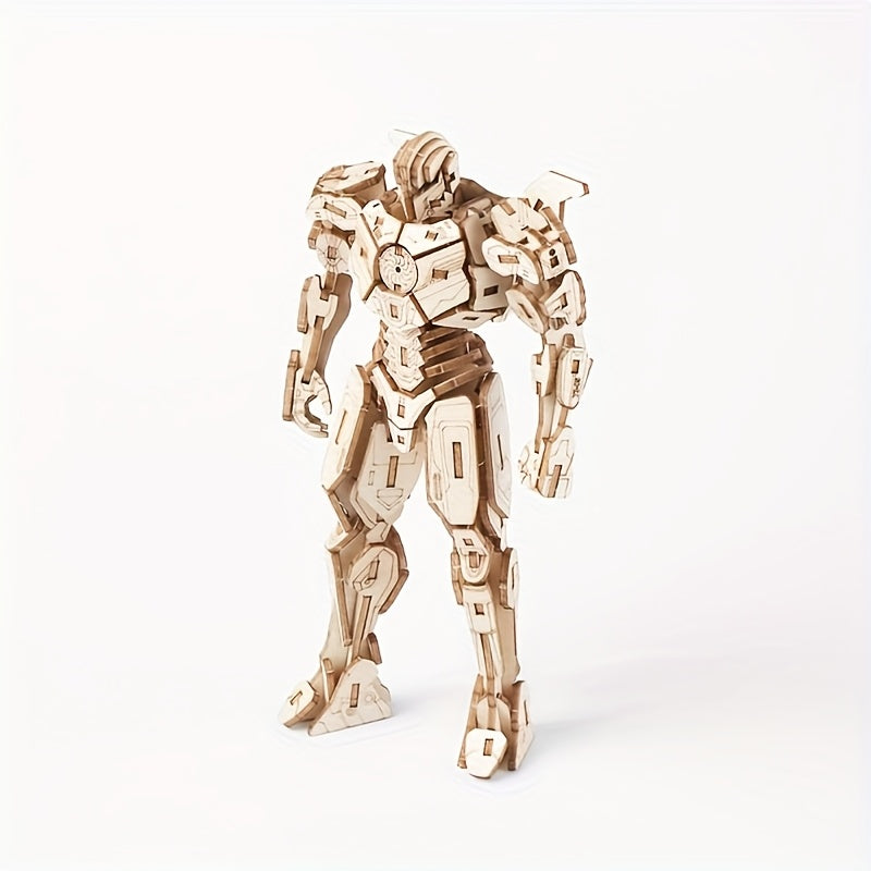 Wooden Robot Iron Man 3D Puzzle Model Gift