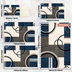 Geometric Non Slip Rug for Living Room Bedroom Nursery Patio Garden