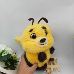 Yellow & Striped Bee Plush Toy with Expressive Eyes Large Antennae