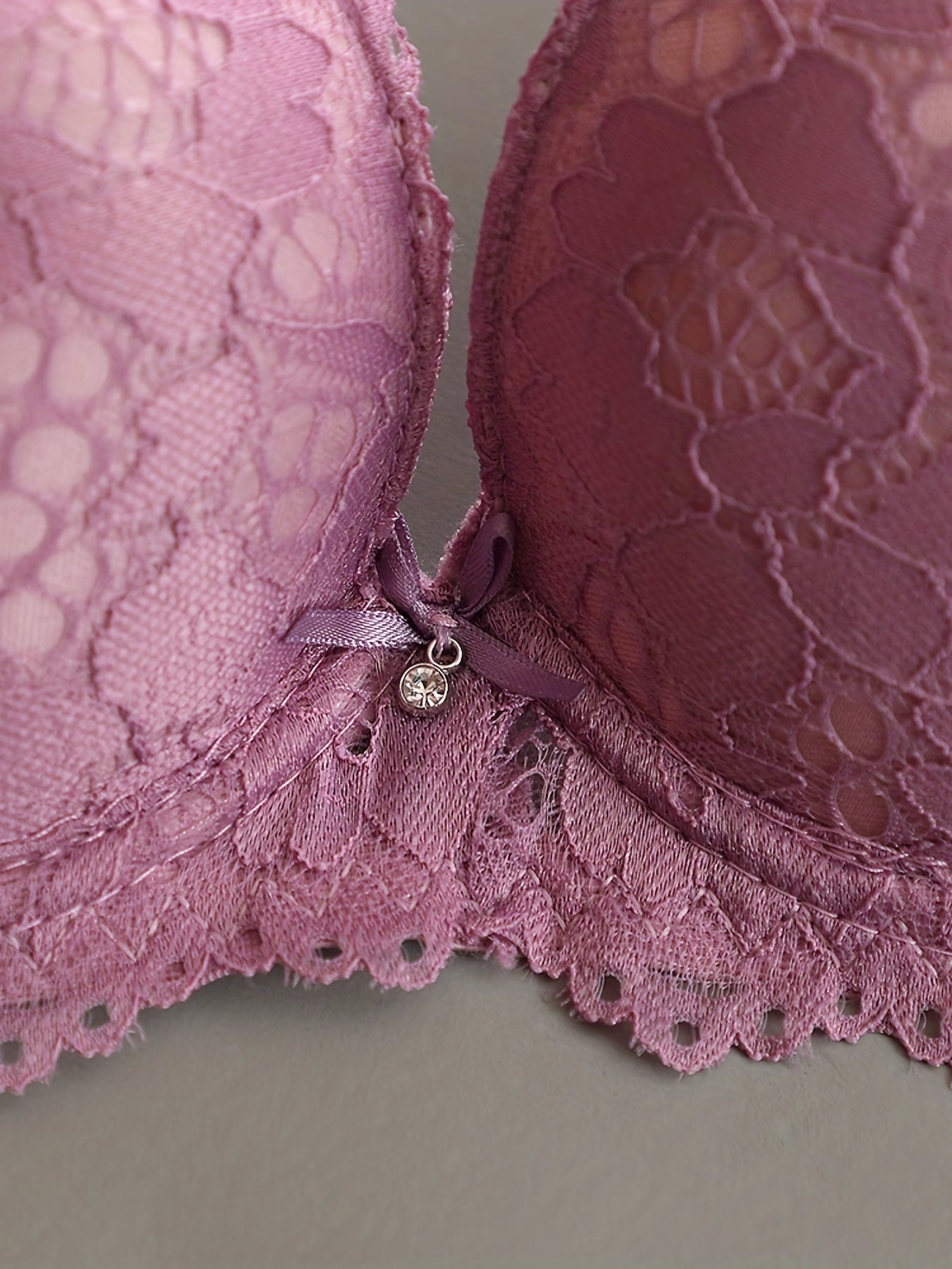 Double Strap Lace Push Up Bra for Women