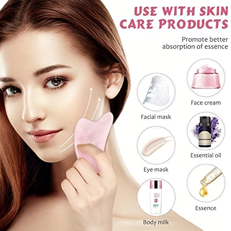 Heart Shaped Facial Massage Board Scraping Tool