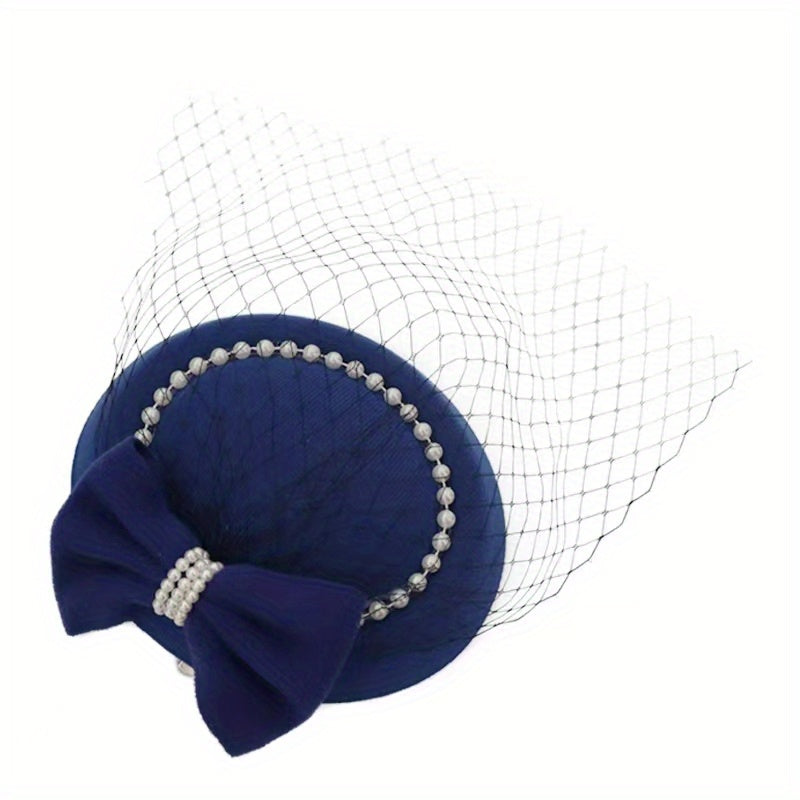 Vintage Pillbox Hat Cocktail Tea Party Headwear With Veil