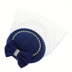 Vintage Pillbox Hat Cocktail Tea Party Headwear With Veil