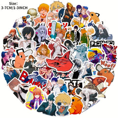 50Pcs Chainsaw Man Stickers for Skateboards Computers Guitars & More