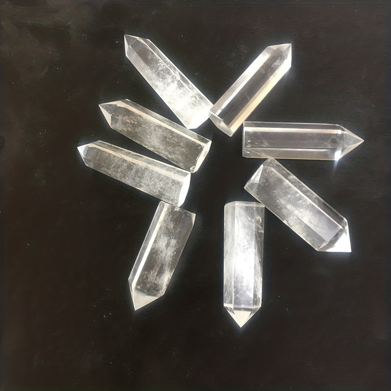 Clear Quartz Energy Tower Rainbow Column Desk Decoration Healing Seven Chakras