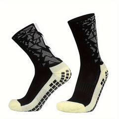 Men's Soccer Socks Non slip Thickened Football Socks Grip Crew Socks