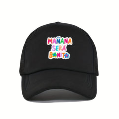 Colorful Letter Print Trucker Hat Y2K Baseball Cap Mesh Sunshade Dad Hats