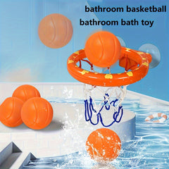 Adjustable Water Basketball Set with 3 Balls for Pool Bathtub Shower