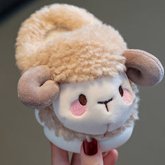 Furry Sheep House Shoes Boys Non Slip Soft Bottom Indoor Shoes