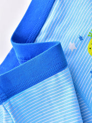 3pcs Boys Cotton Stripe Boxer Briefs Dinosaurs Print Elastic Waist Shorts