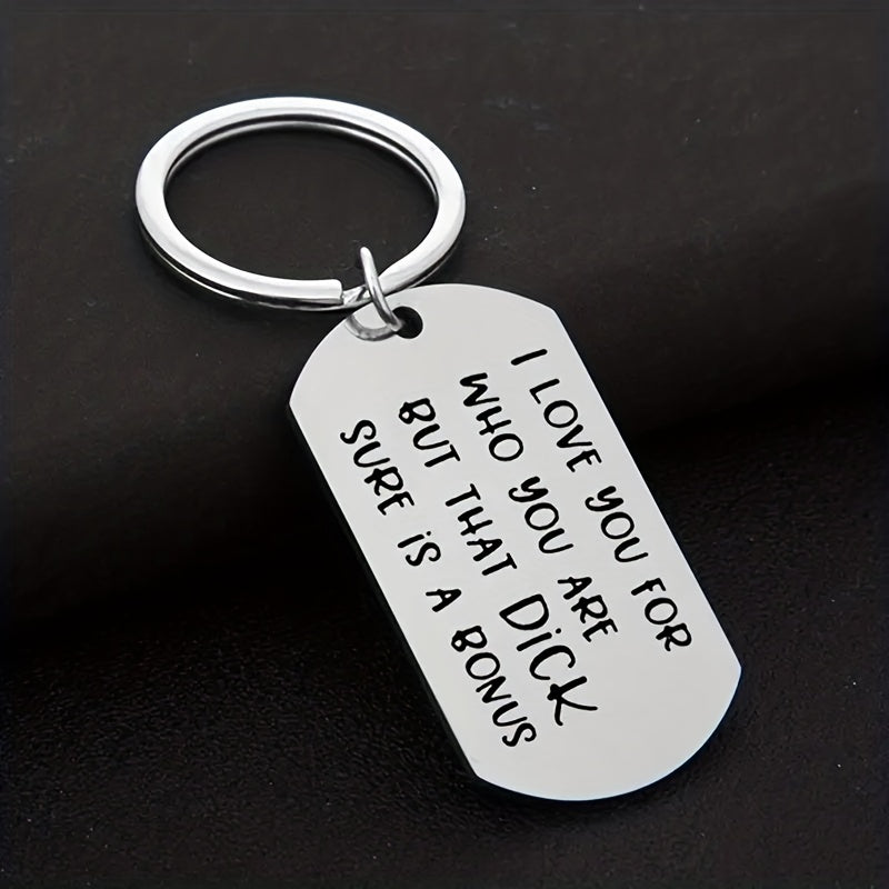 Creative Letter Keychain Couple Stainless Steel Holiday Husband Gift