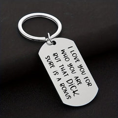 Creative Letter Keychain Couple Stainless Steel Holiday Husband Gift