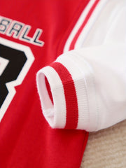 Basketball Style Infant Baby Romper Long Sleeve Cotton Newborn Bodysuit