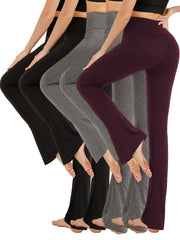 Women's High Waist Flare Pants Tummy Control Yoga Bell Bottom Active Wear
