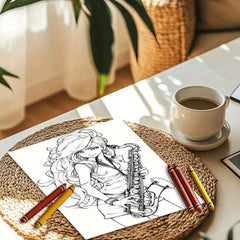 Anime Star Adult Coloring Book - Ideal Gift for Birthdays & Holidays