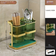 Kitchen Knives & Chopsticks Storage Cage Wall Mounted Cutlery Organizer