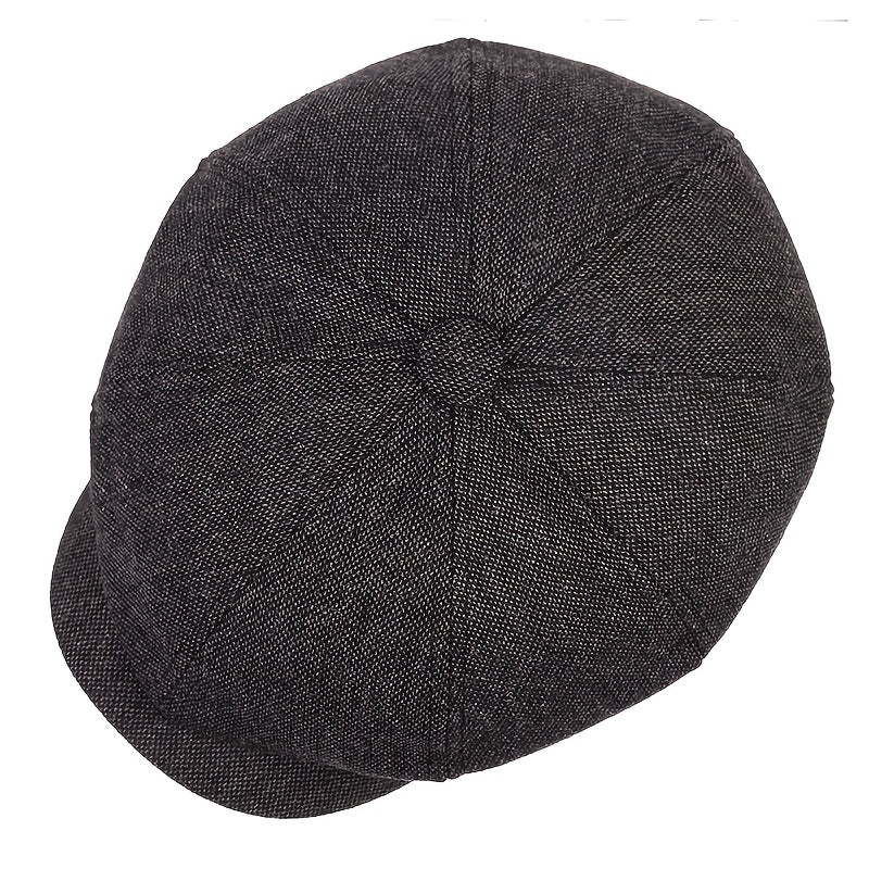 Men's Grain Plaid Vintage Beanie Beret