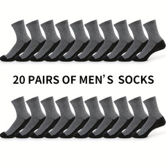 Men's Casual Thin Breathable Mid-calf Socks for Outdoor Training