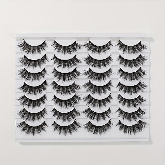 14 Pairs Wispy Cat Eye False Eyelashes Natural Faux Mink Lashes Multipack