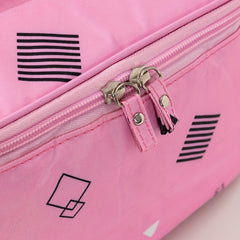 Geometric Pattern Makeup Bag Travel Toiletry Bag for Women Girls