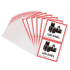 50pcs UN3481 Lithium Identification Adhesive Label Bag Packaging