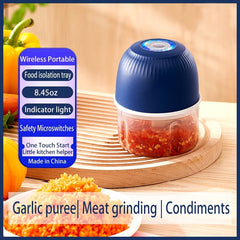 Portable Mini Meat Grinder USB Chargeable Garlic Chopper