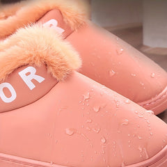 Women's Waterproof Plush Slipper Shoes Winter Warmth