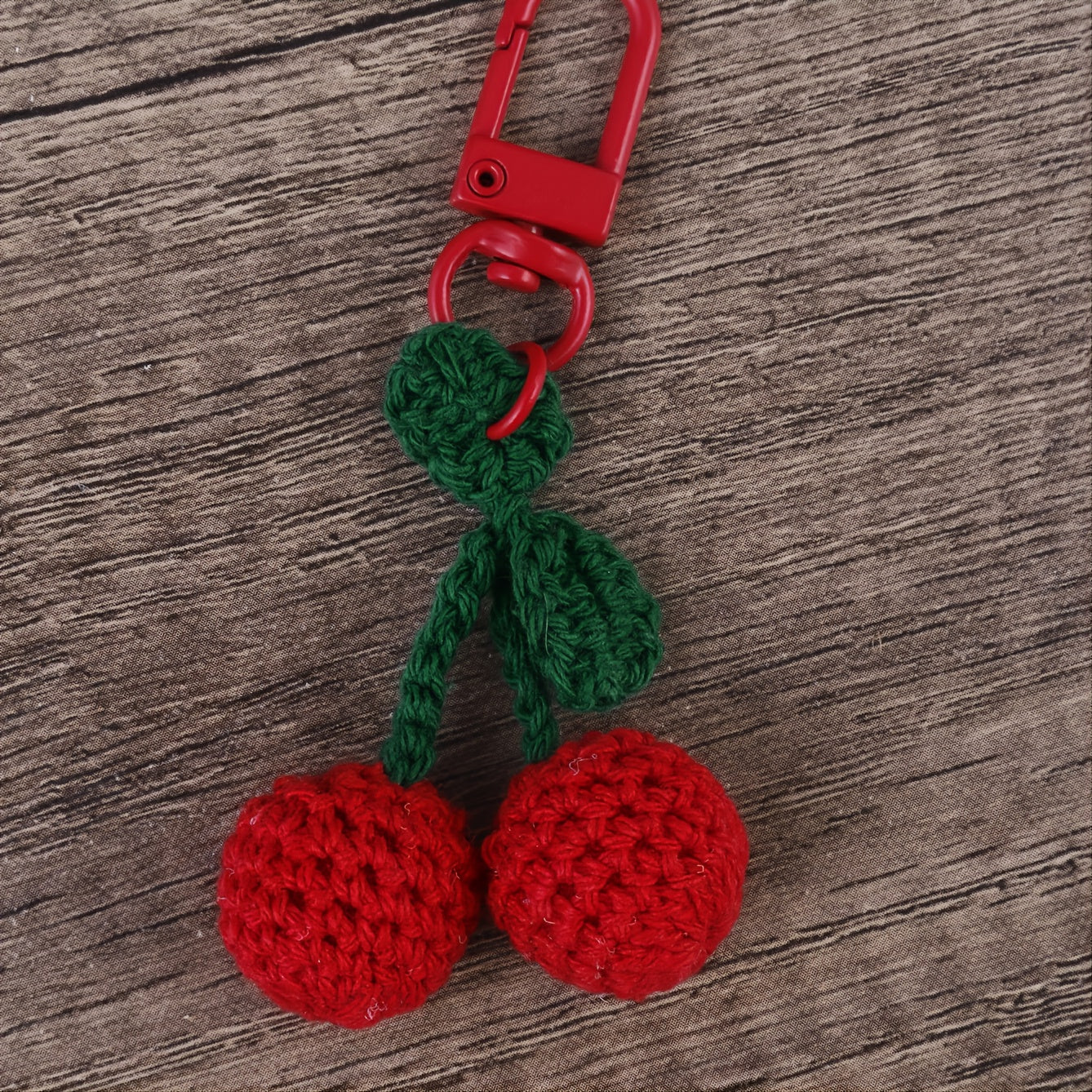 Wool Hand Hook Needle Cherry Ball Bag Keychain Pendant