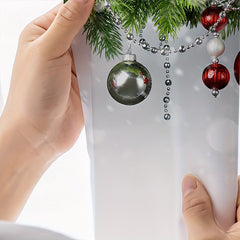 Leaf Balloon Pattern Sheer Curtain Christmas Decoration
