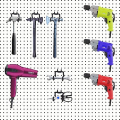 6pcs Nail Plate Drilling Racks Nail Plate Hanging Hooks Nail Plate Storage Rack