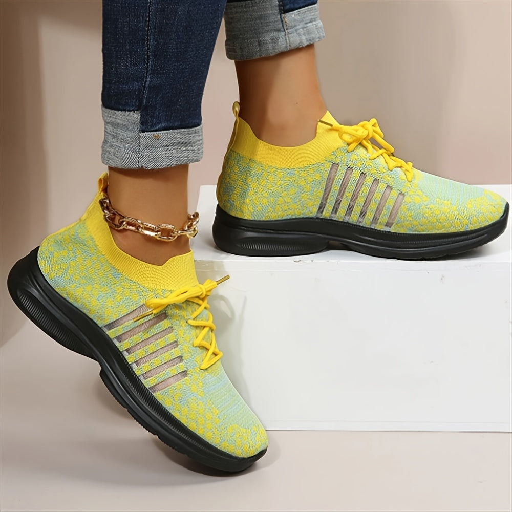 Women's Knit Sports Shoes Mesh Running Tennis Sneakers