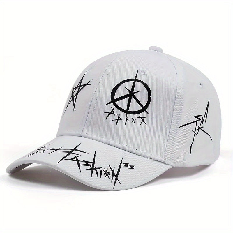 Pentagram Graffiti Baseball Cap Hip Hop Block Cotton Dad Hats