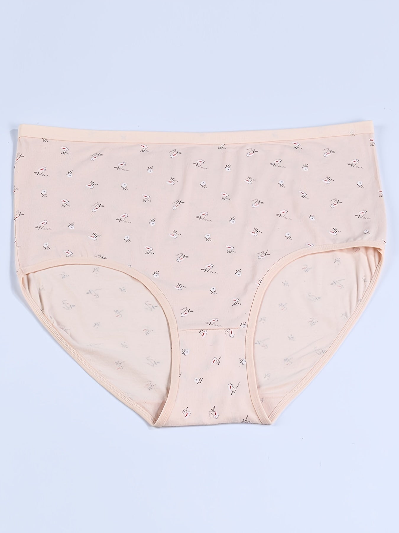 Women's Plus Ditsy Floral Print Panties Set, 4 Pack