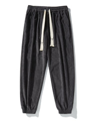 Men's Tapered Corduroy Joggers Drawstring Sweatpants