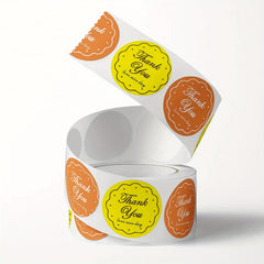 500pcs Thank You Stickers Floral Print Label Stickers Roll