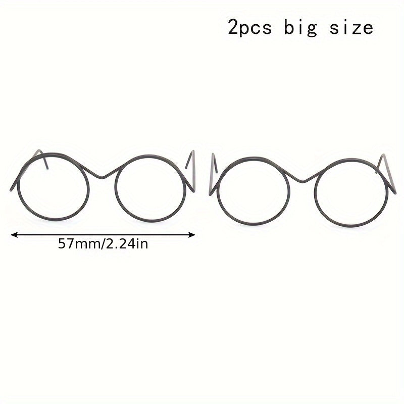 Round Frame Lens Retro Doll Cups