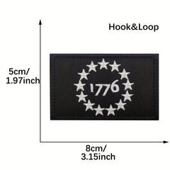 1776 Military Embroidered Patch for Jackets Vests Hats