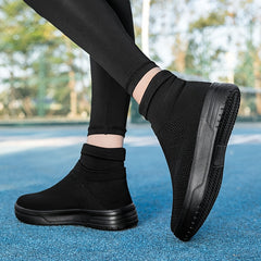 Women's High Breathable Flying Woven Sneakers Anti-slip Sports Shoes