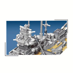 Battleship Building Blocks Military Boat Toy Carrier Assembly Set