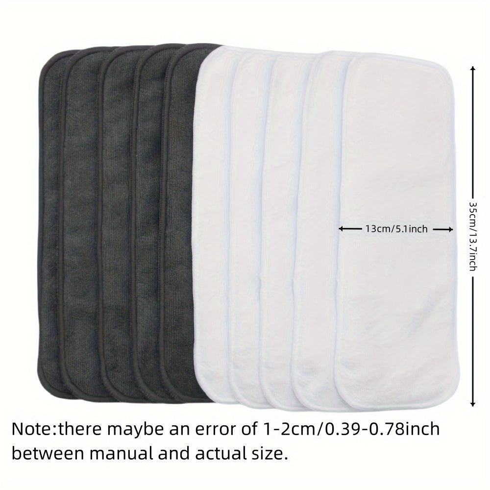 Asenappy 10 Pack Reusable Microfiber Cloth Diaper Inserts