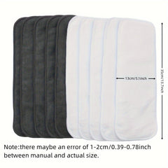 Asenappy 10 Pack Reusable Microfiber Cloth Diaper Inserts