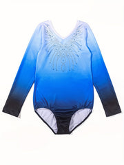 Long Sleeve Gymnastics Leotards Athletic Ballet Dance Costume