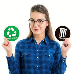 6pcs Trash Can Label Dump Garbage Sticker