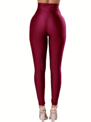 High Waist Skinny Leggings Stretchy Casual Leggings For Workout