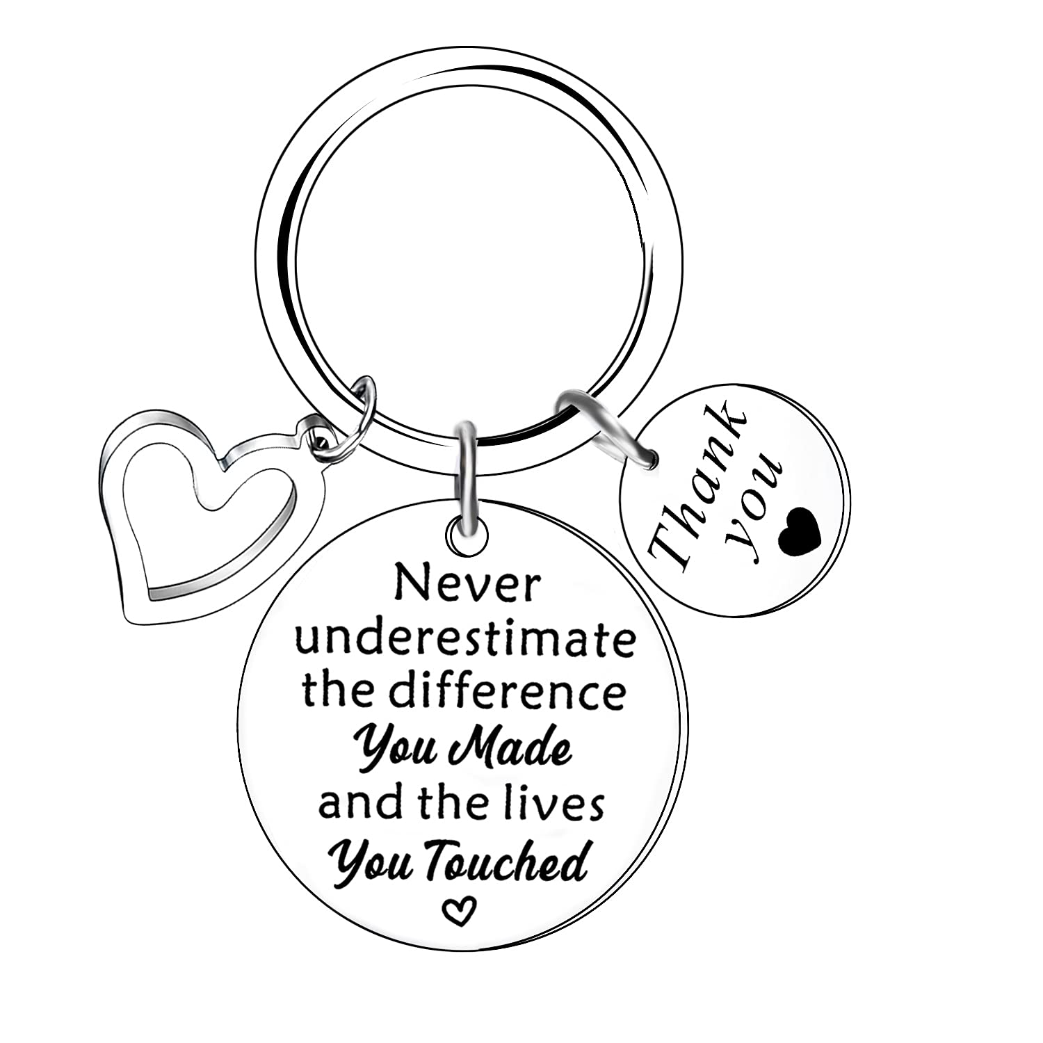 Leaving Gift Thank You Keychain for Women