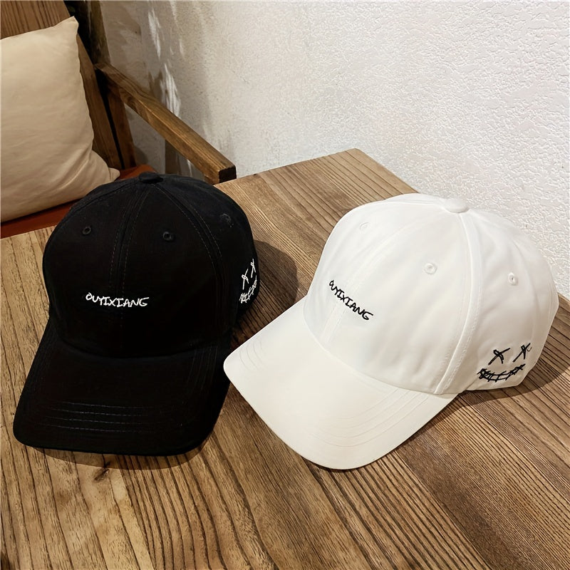Clown Smiling Face Embroidered Baseball Cap Casual Dad Hat Adjustable Sun Hat